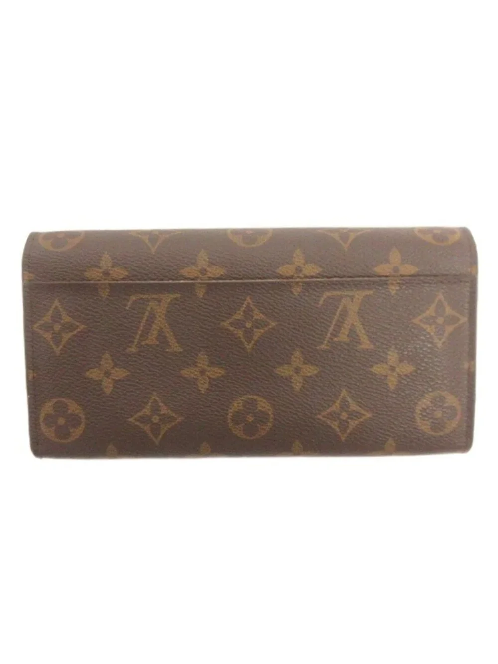 Louis Vuitton Portefeuille Sarah Wallet Monogram Coin Purse Leather Brown